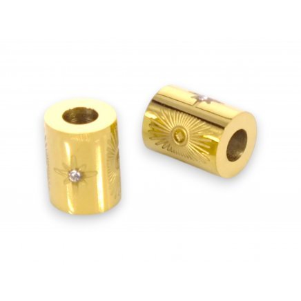 Korálka 8x6mm CHIRURGICKÁ OCEĽ, 1ks (ch1722g)